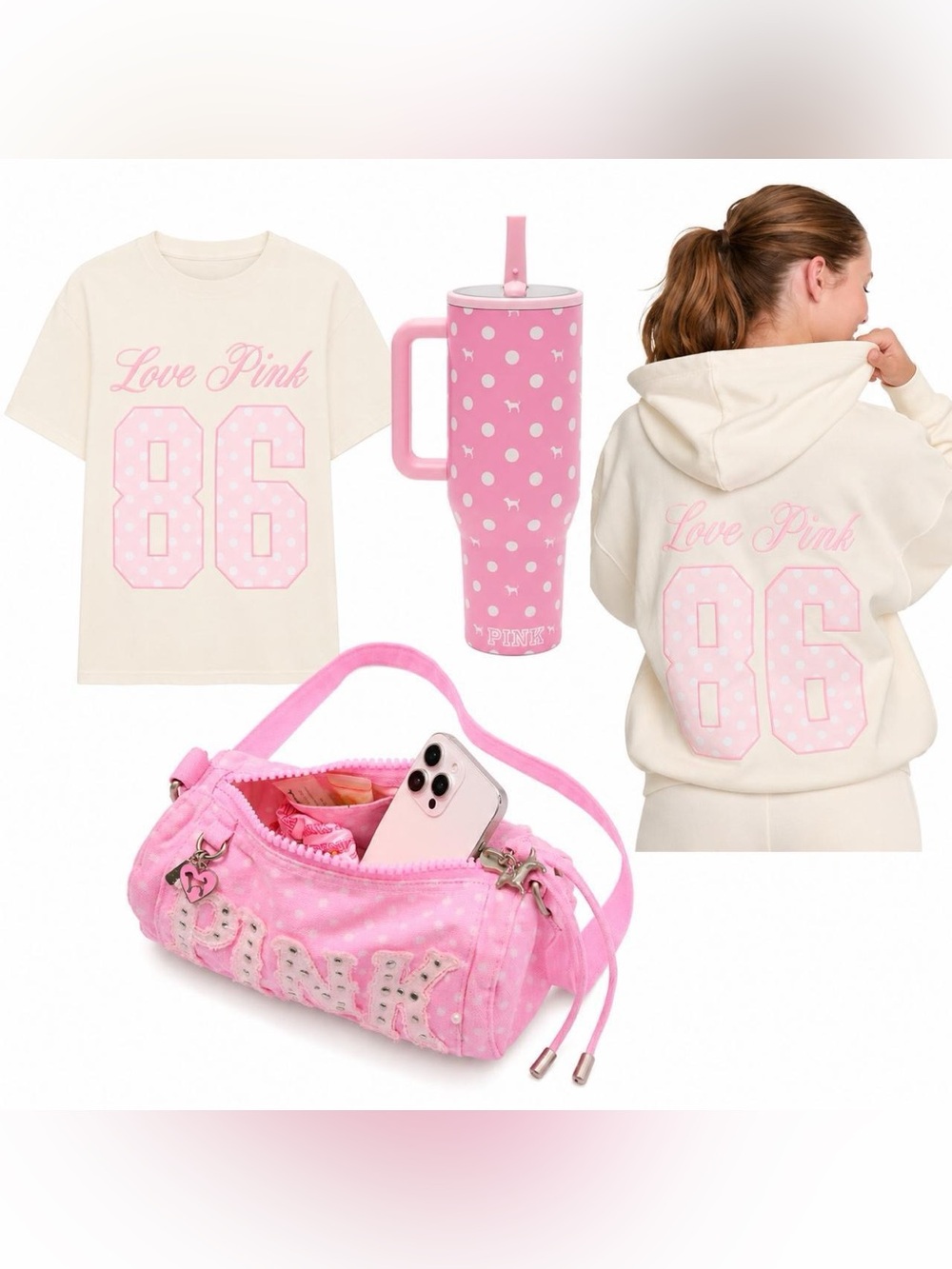 Victoria’s Secret PINK Polka Dot 4 Piece Bundle 🩷